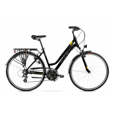 Trekingový bicykel Romet Gazela  28" čierno žlto zlatý hliník 17" 
